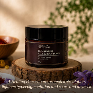 Potent Potions Kumkumadi Face & Body Scrub media