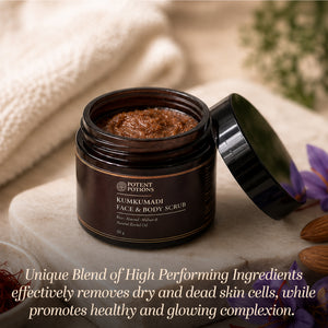 Potent Potions Kumkumadi Face & Body Scrub media