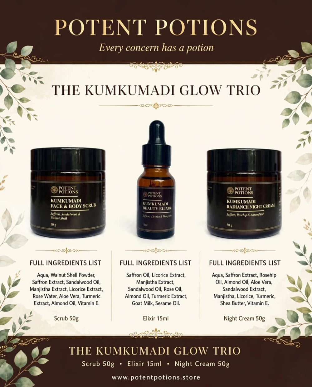The Kumkumadi Glow Trio
